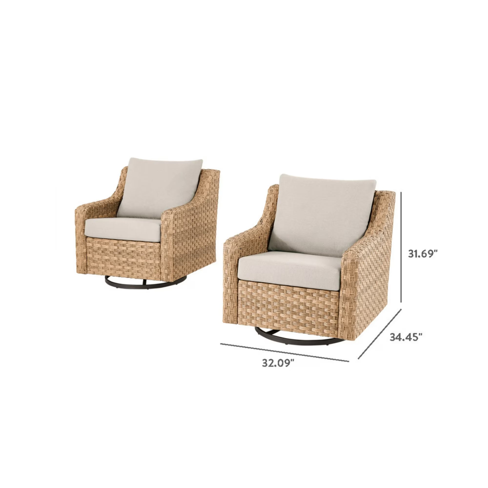 Outdoor 5-Piece Wicker Conversation set