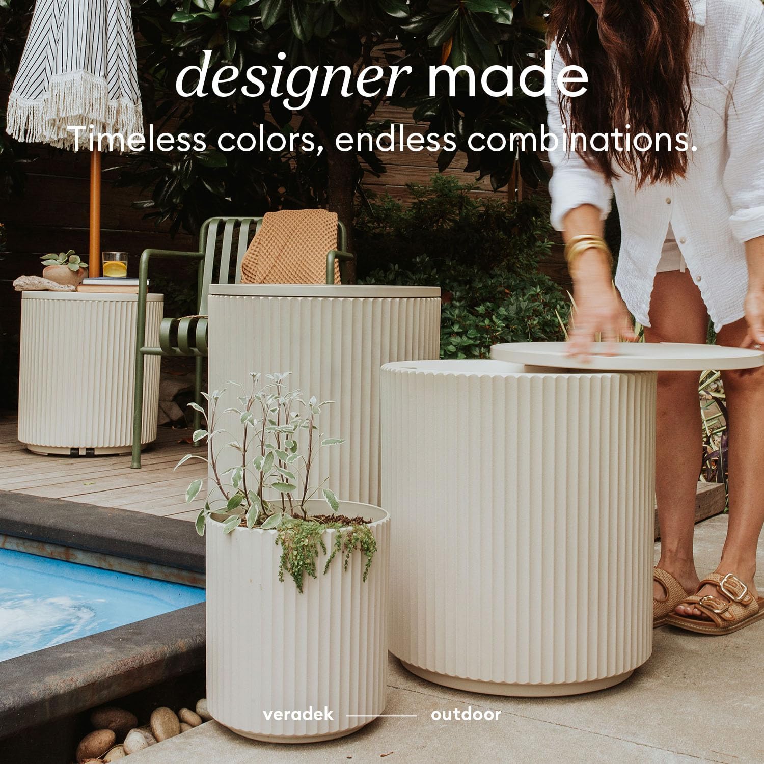 Outdoor Cooler Side Table