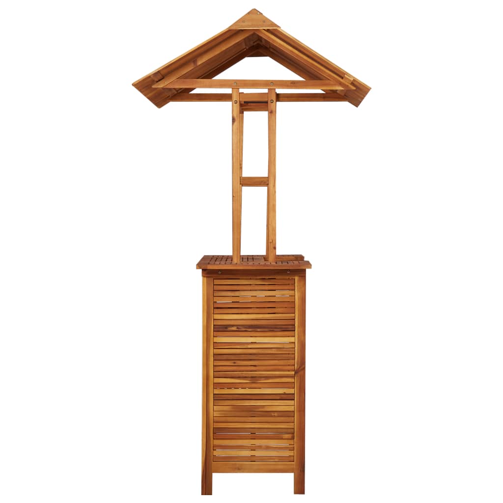 NNEVL Outdoor Bar Table with Rooftop 122x106x217 cm Solid Acacia Wood