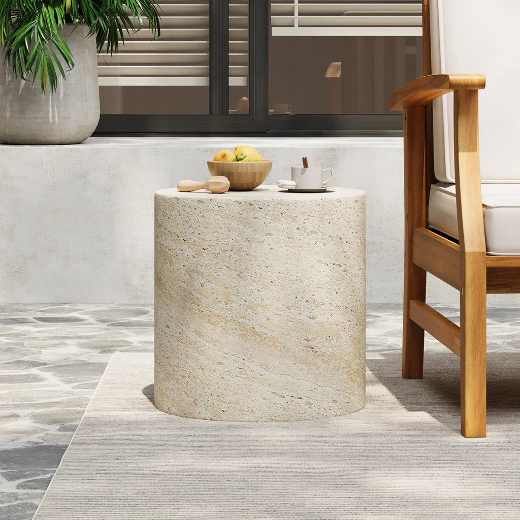 Light Weight Concrete Outdoor Side Table