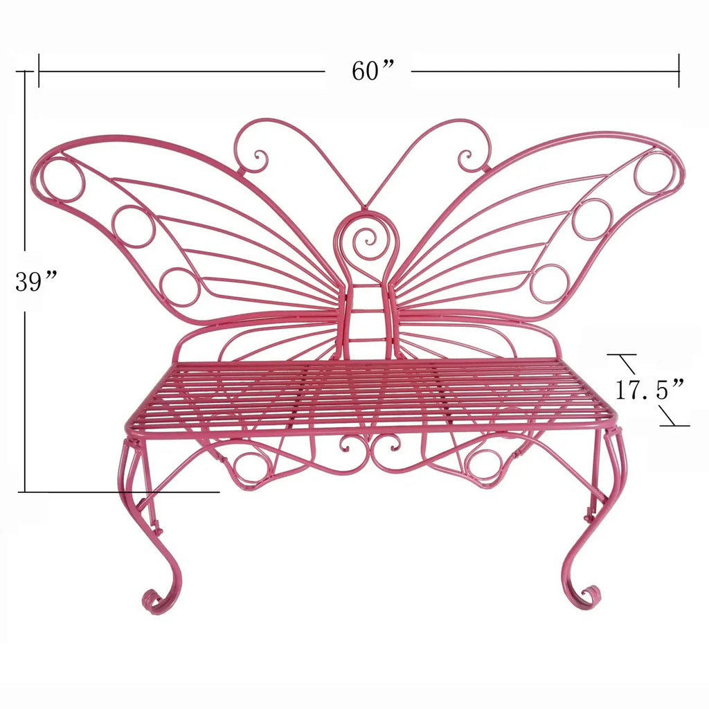 Pink Butterfly Bench
