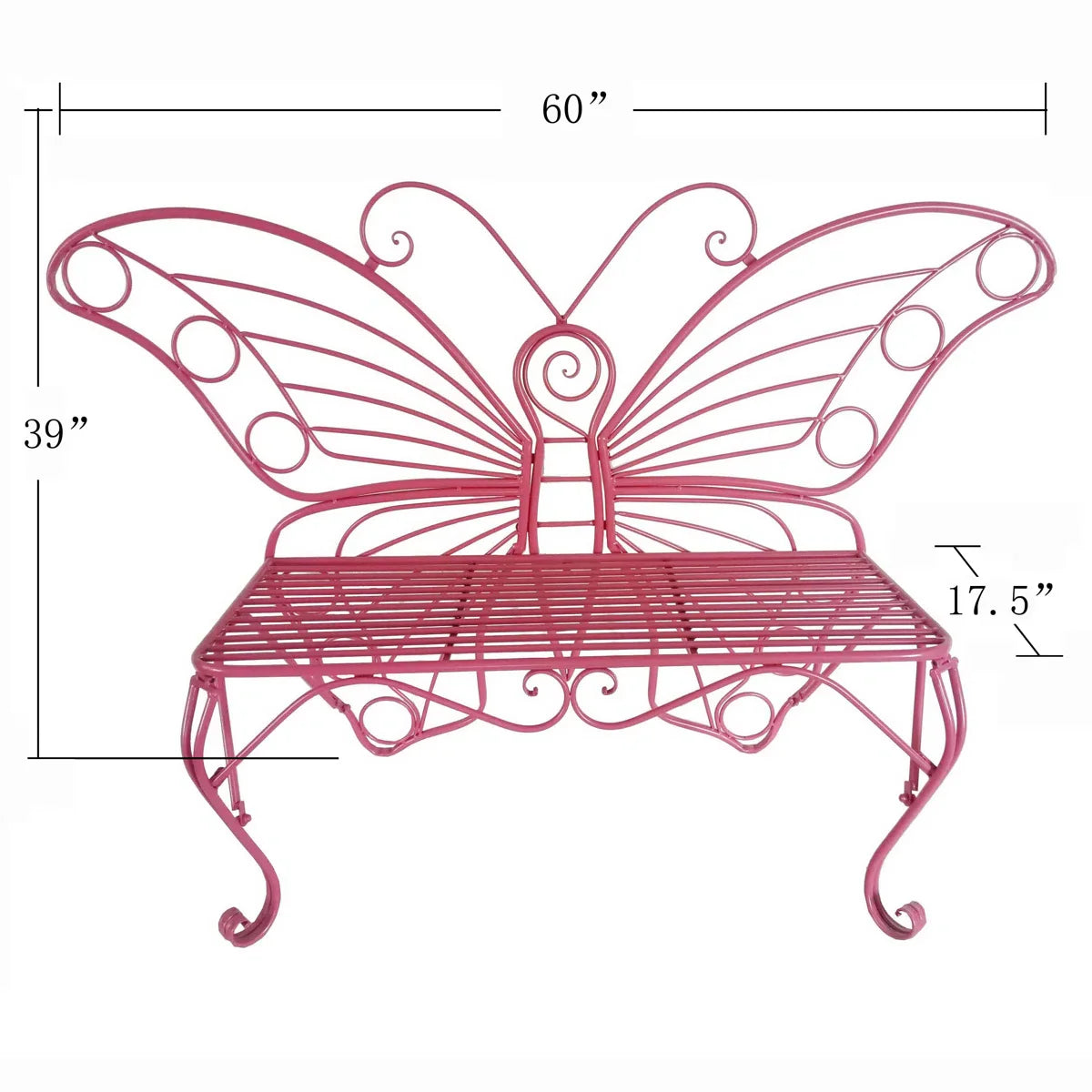 Pink Butterfly Bench
