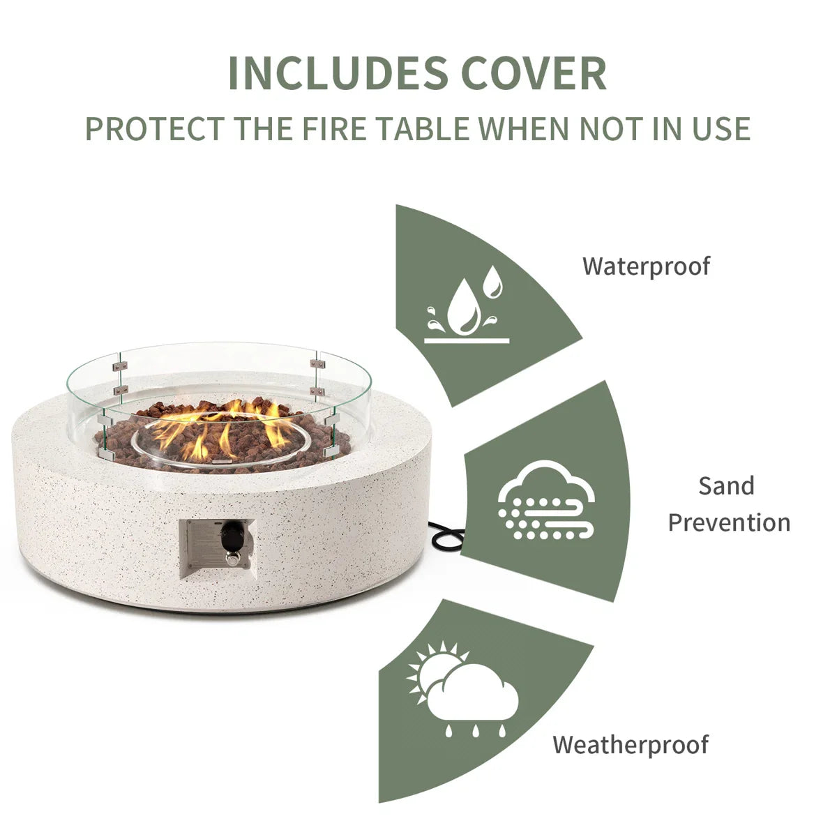 Concrete Propane Fire Pit Table