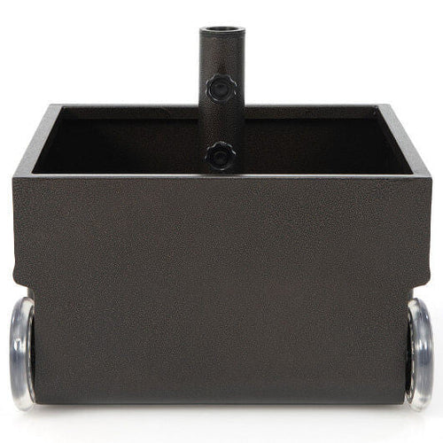 150 Pounds Patio Umbrella Base Stand Wheels Planter Outdoor-Black