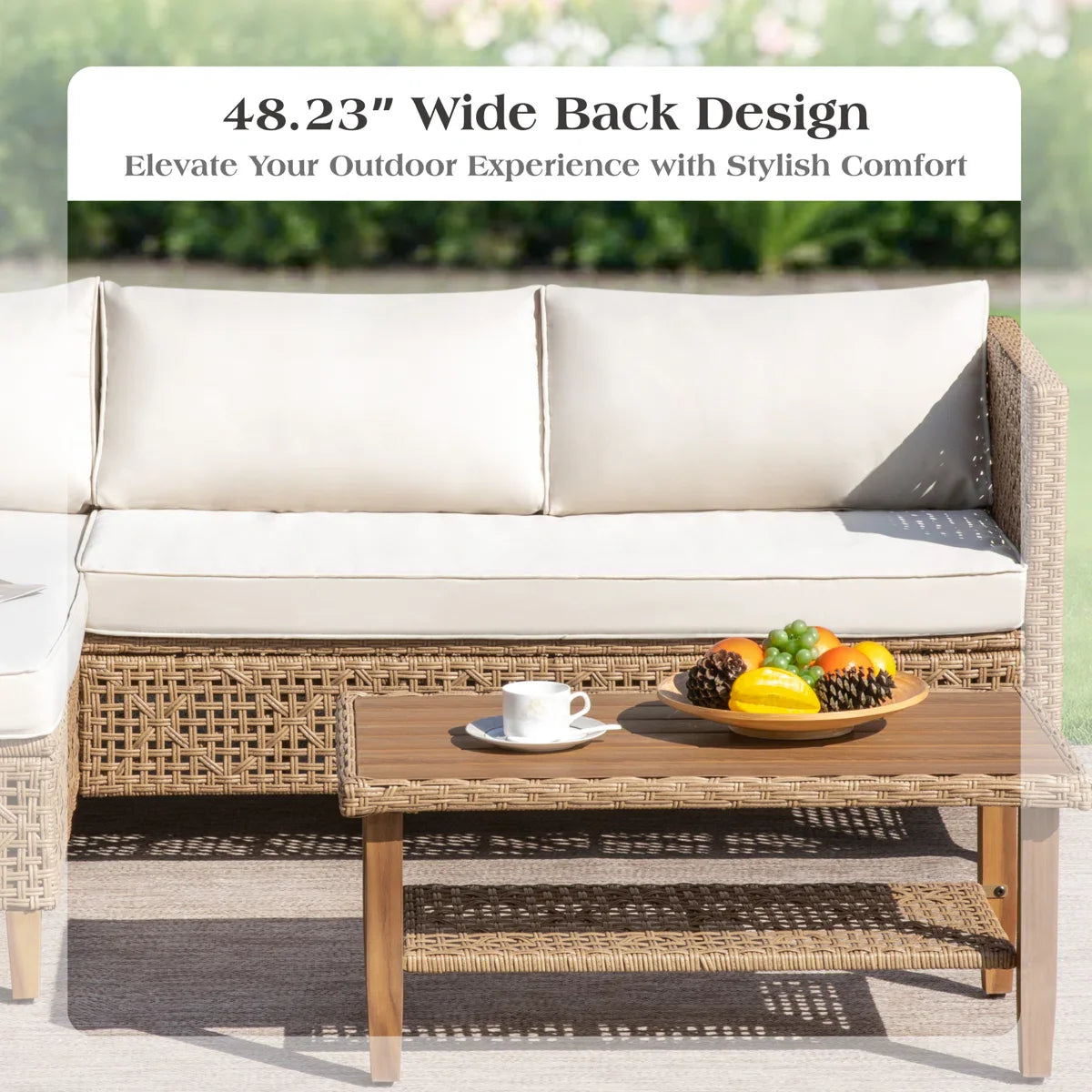 Outdoor Wicker Patio Conversation Furniture Set
